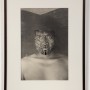 Carlos Villa, Drawing on self portrait, 1969, Altered black and white photograph, 29" x 23"