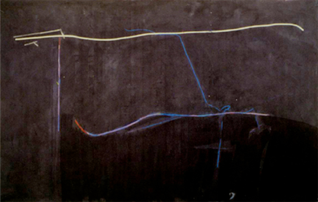 Last Lay up, Unfixed Powdered Pigment, 6'9"x 11'6", 1979